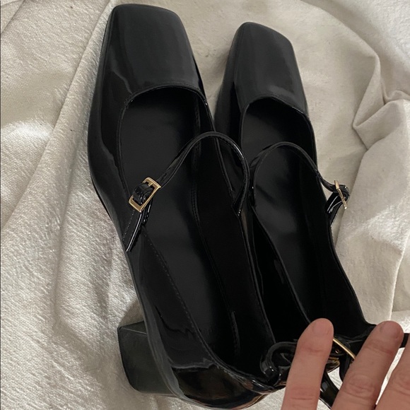 ASOS Patent Leather Mary Jane Heels Black Strappy Block Heel 9 NWOT - Picture 11 of 11
